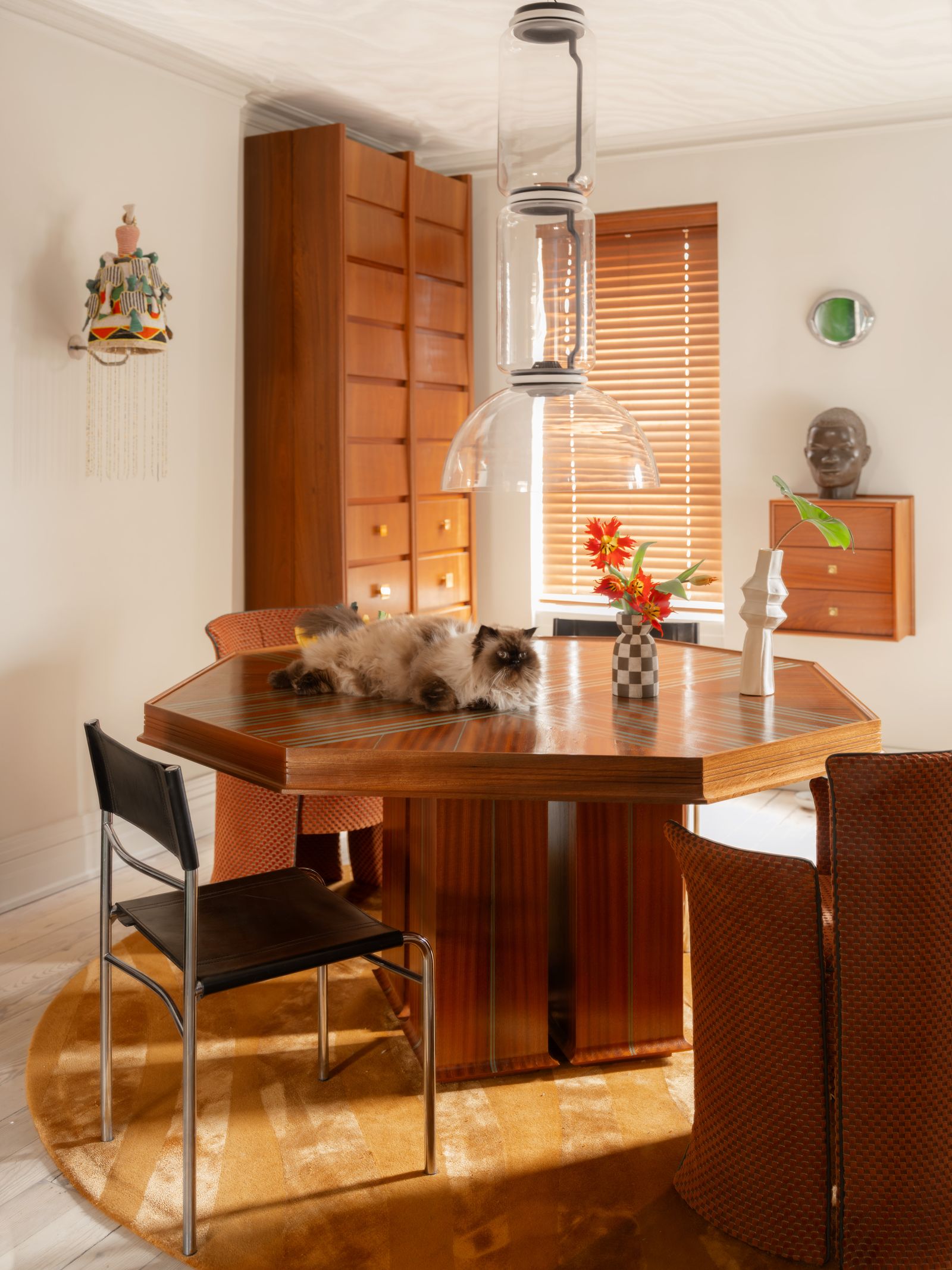 Image may contain Salma Khalil Alio Architecture Building Dining Room Dining Table Furniture Indoors Room and Table