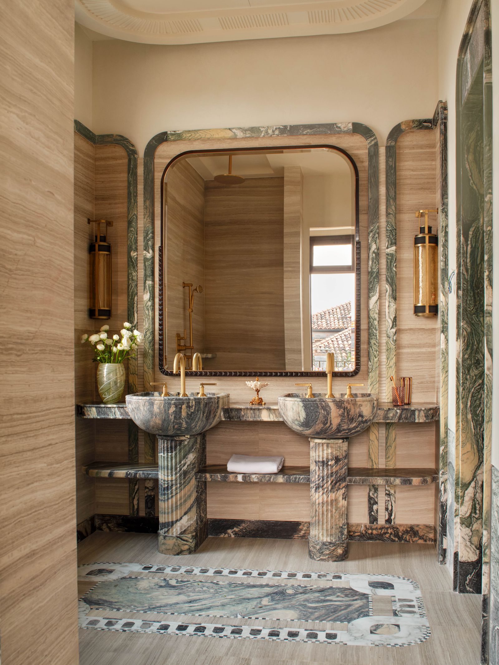 Image may contain Indoors Interior Design Sink Home Decor and Rug