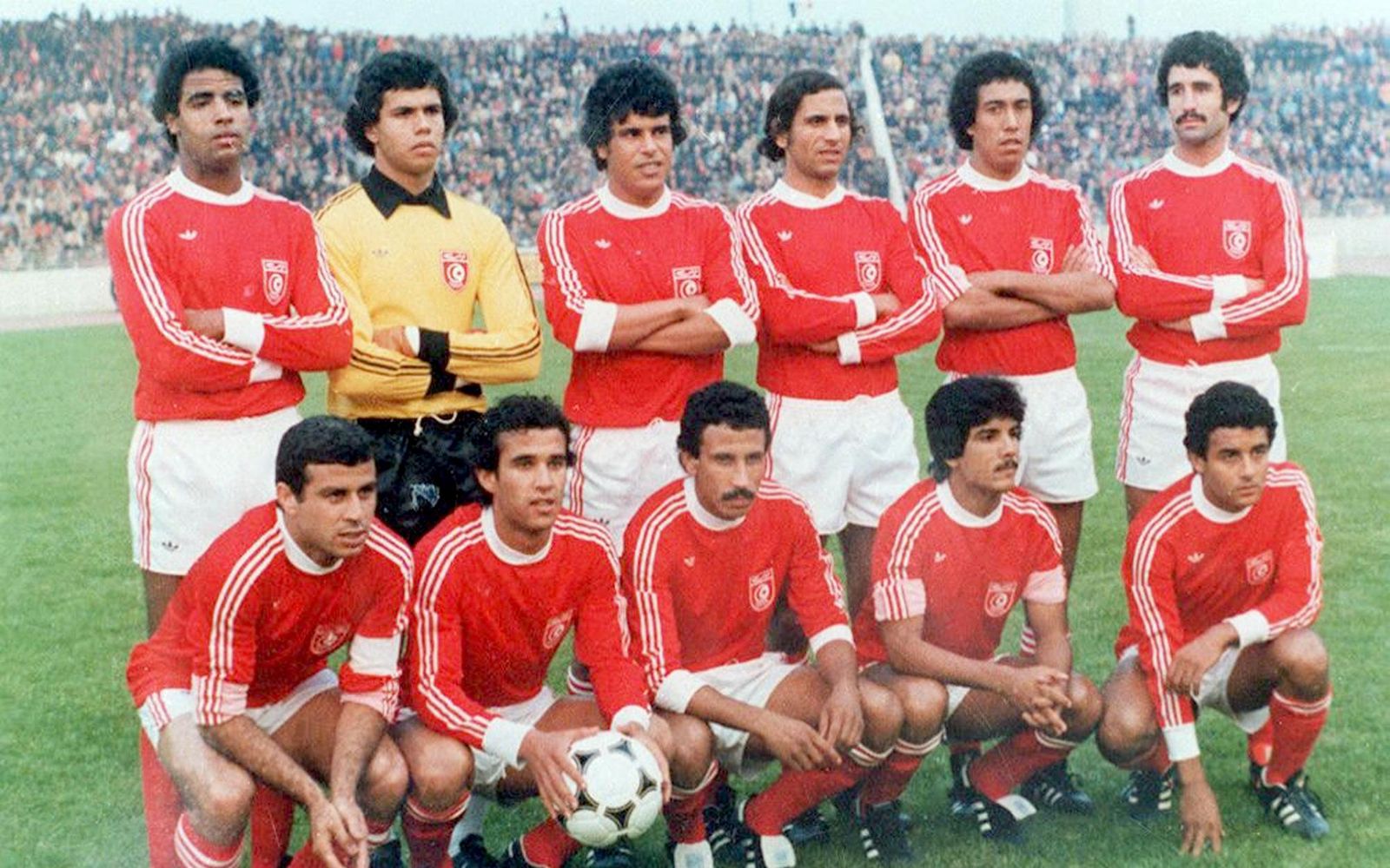 Image may contain Tunisia world cup history Geoffrey Scott Rachid Mimouni Rafael Orozco castiblanco Carlos Bonet People...
