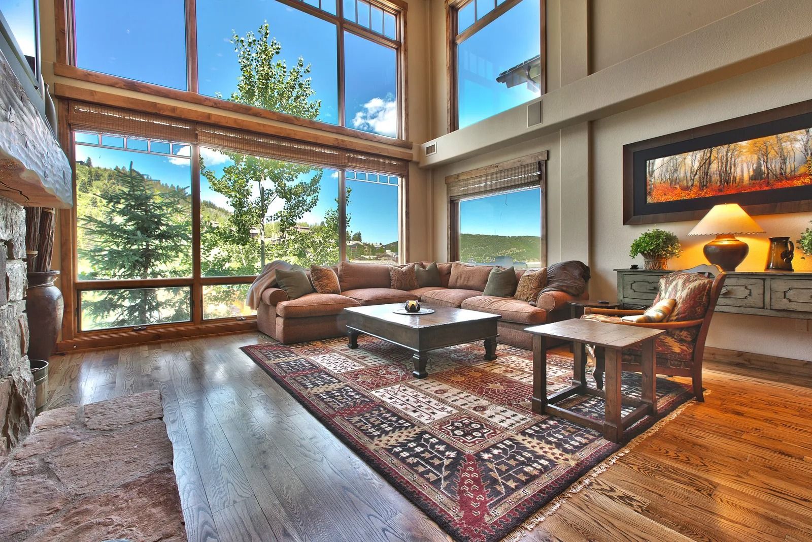 Image may contain Home Decor Coffee Table Furniture Table Rug and Couch