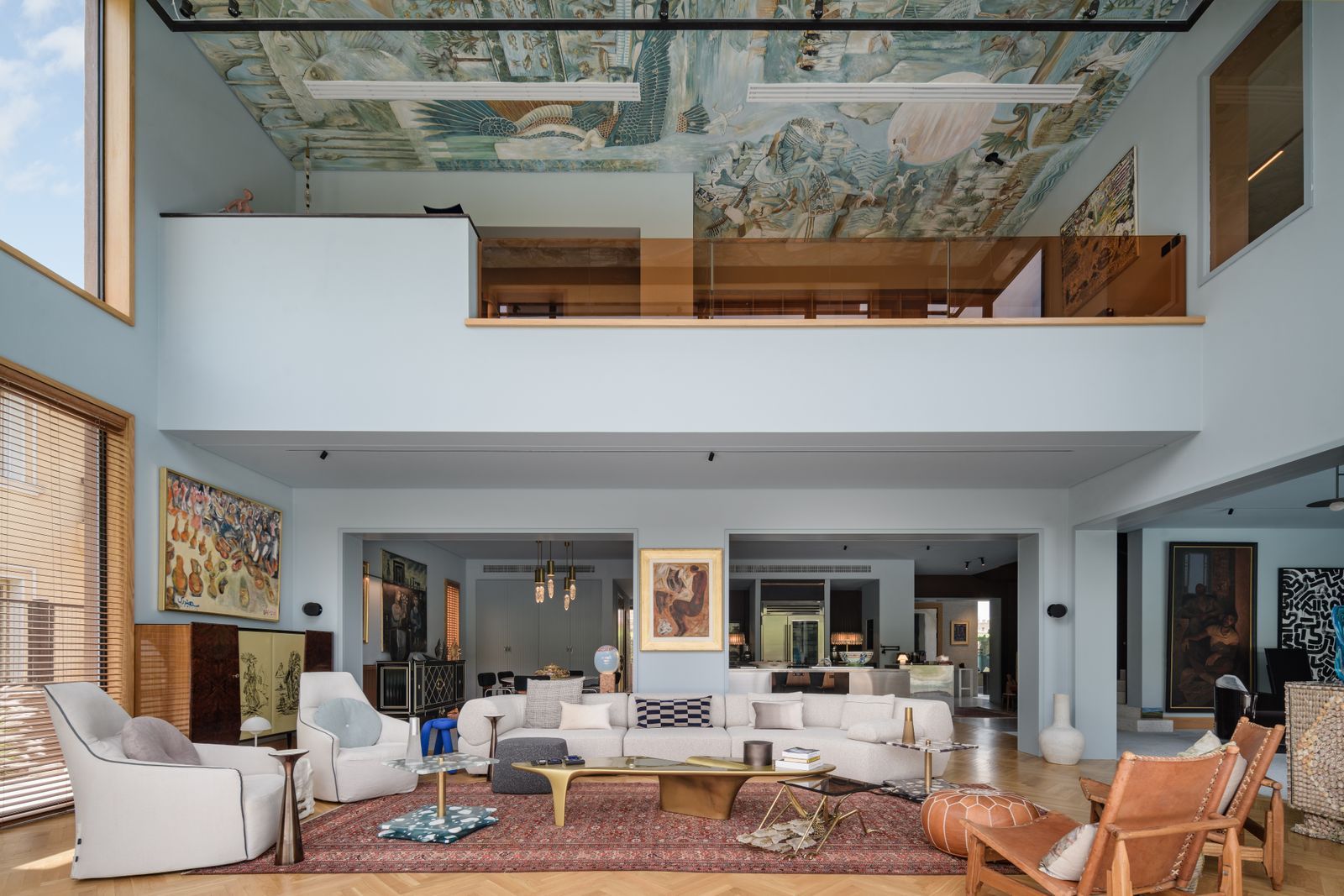 Living Room Ideas by AD100 Designers  contemporary cairo home of interior designer hala saleh with double height living...