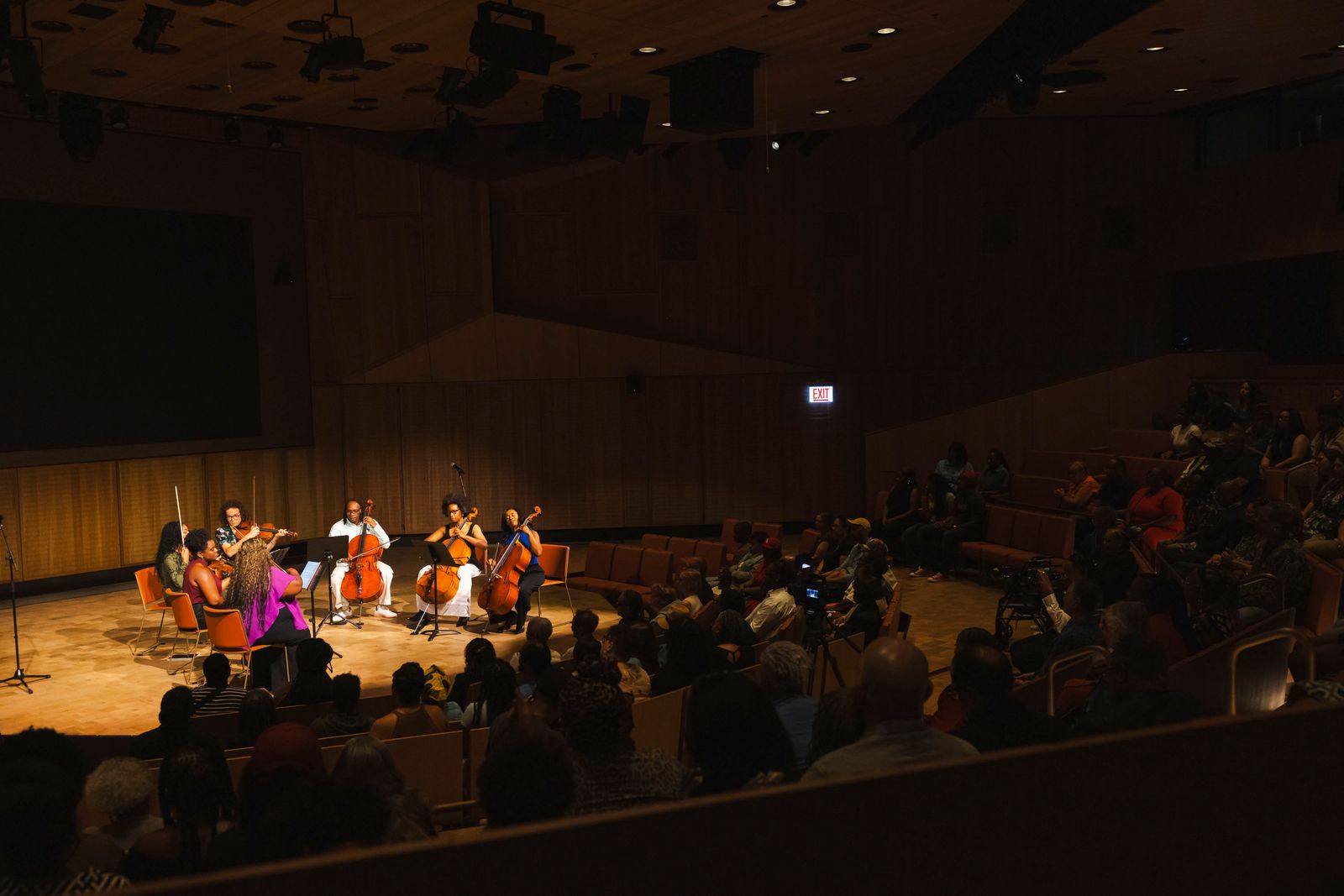 DComposed performs in the auditorium at The Obama Presidential Center Museum in Chicago IL
