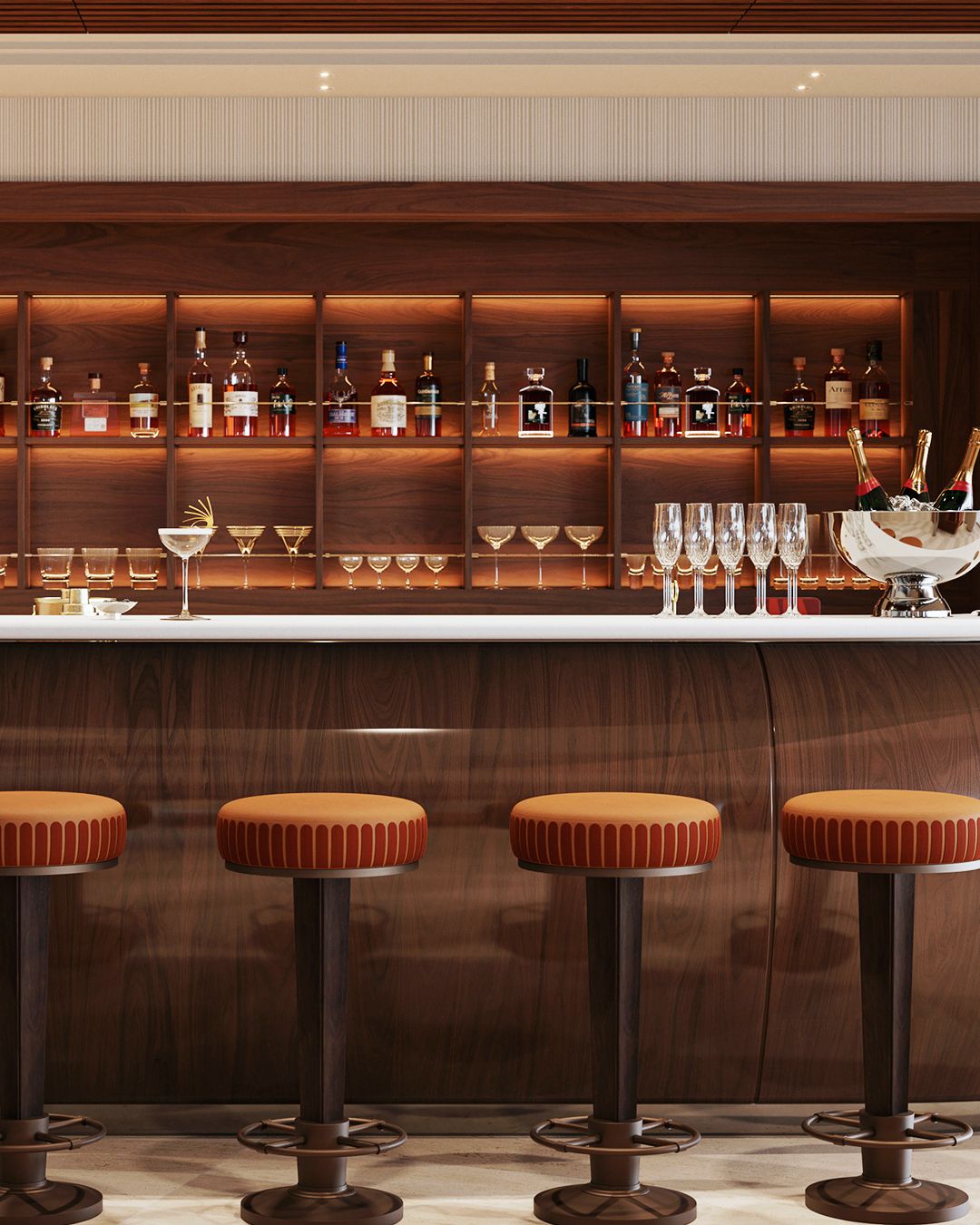 Image may contain Alcohol Bar Bar Counter Beverage Pub and Furniture