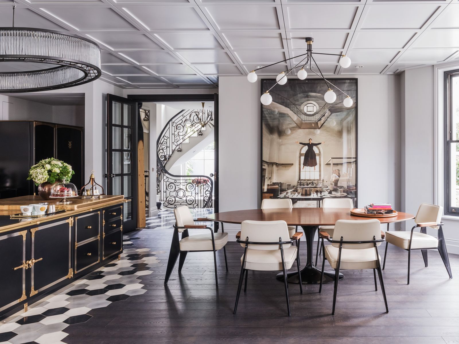 A Gio Ponti-Inspired Marble Floor Sets the Tone in This Chelsea Townhouse by Shalini Misra